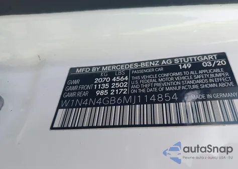 2021 Mercedes-Benz Gla 250 z USA, uszkodzony, nr VIN W1N4N4GB6MJ114854